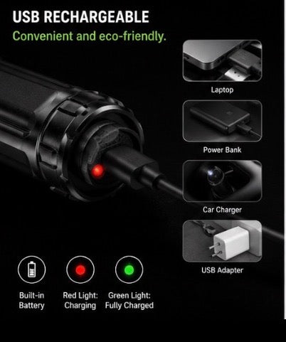 ApolloFire Rechargeable Tactical LED Flashlight