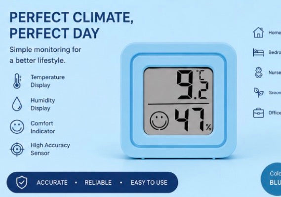 Smart Digital Temperature & Humidity Monitor
