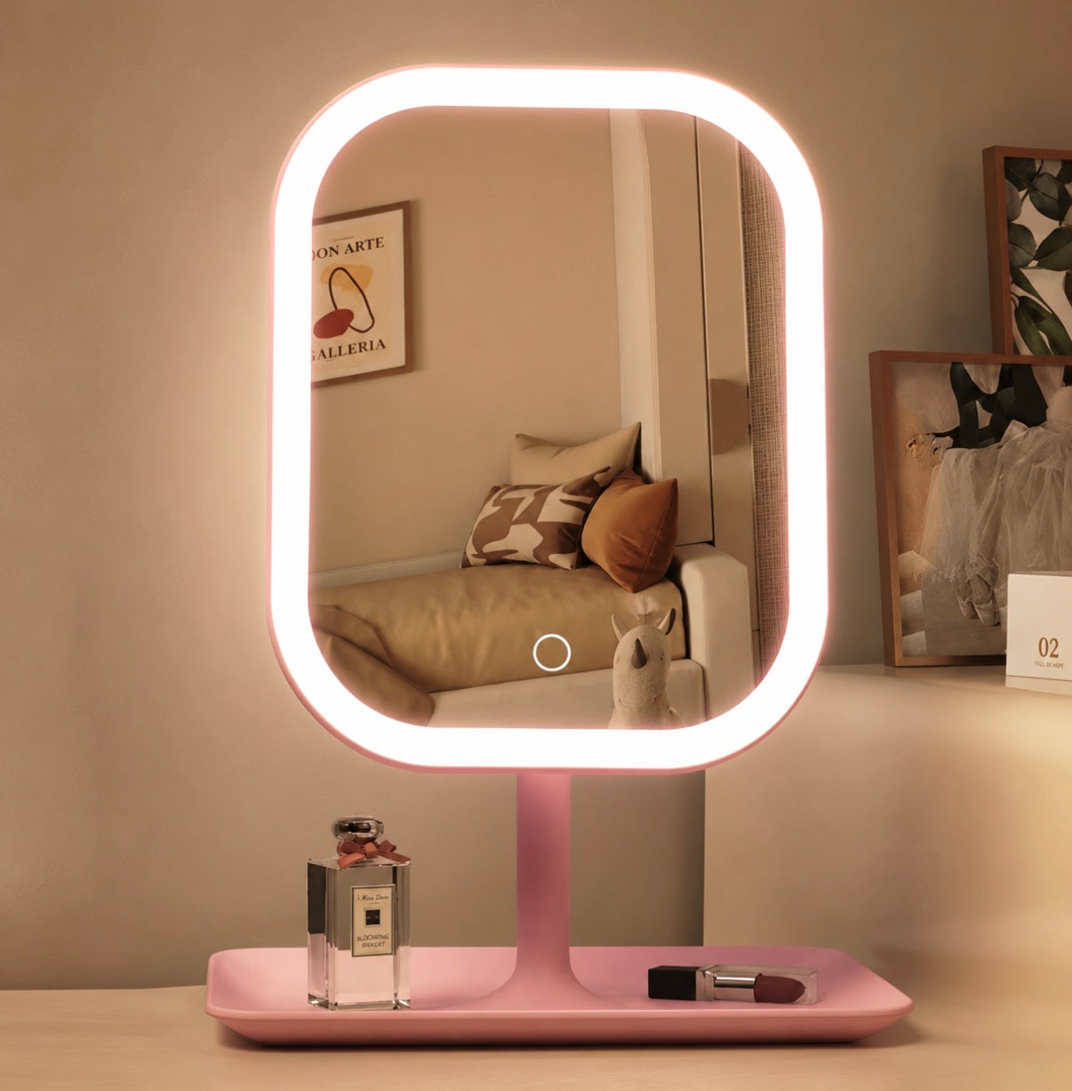 GlowFrame LED Beauty Mirror