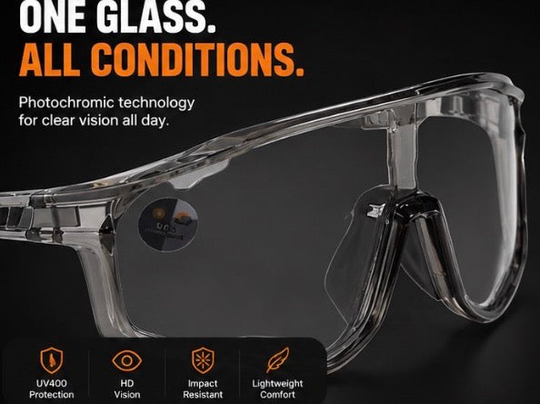 Photochromic Sports Sunglasses – UV400 HD Vision Outdoor Glasses