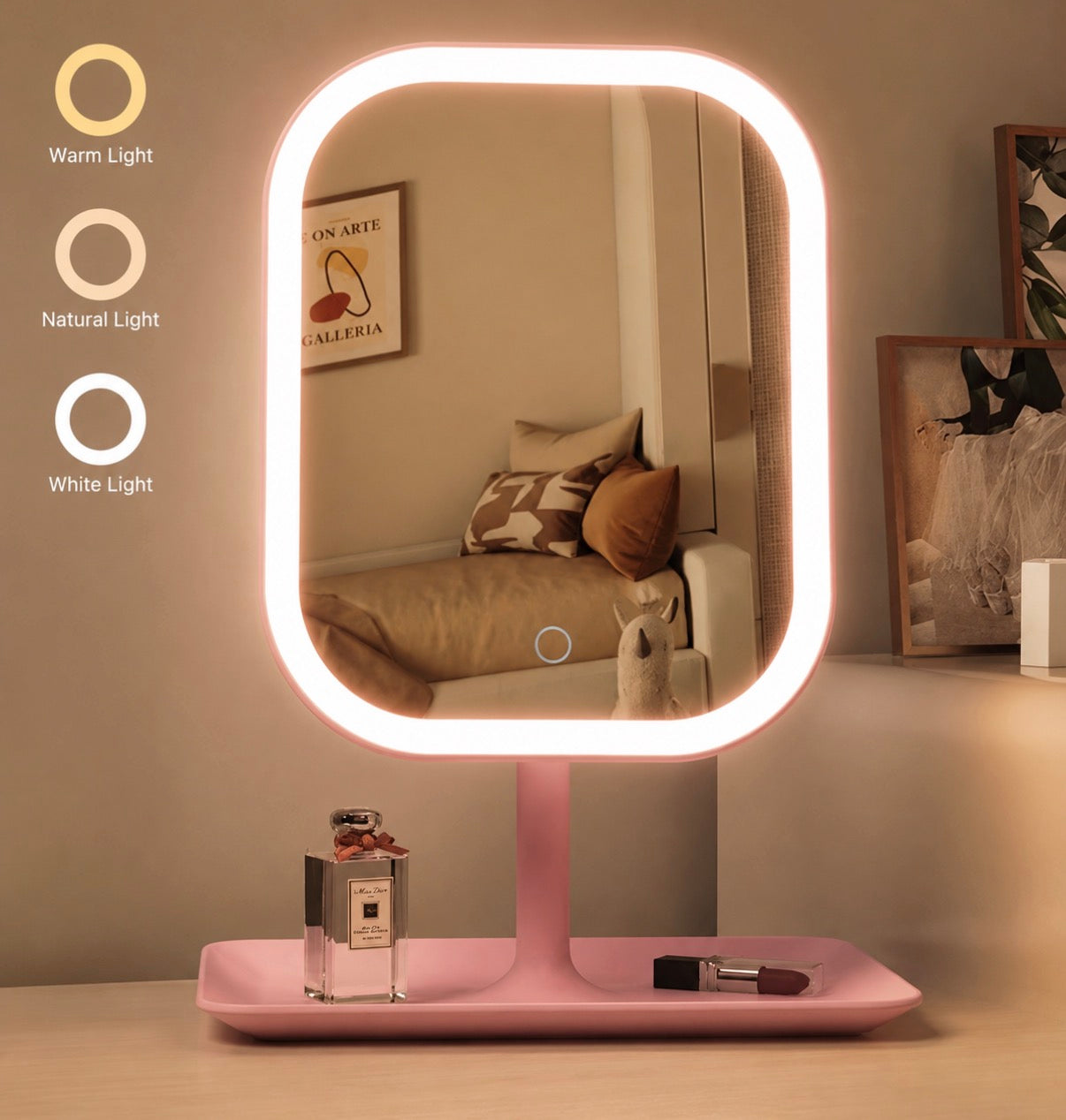 GlowFrame LED Beauty Mirror