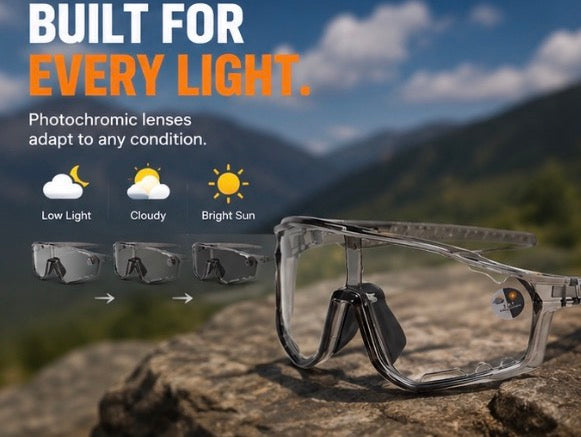 Photochromic Sports Sunglasses – UV400 HD Vision Outdoor Glasses