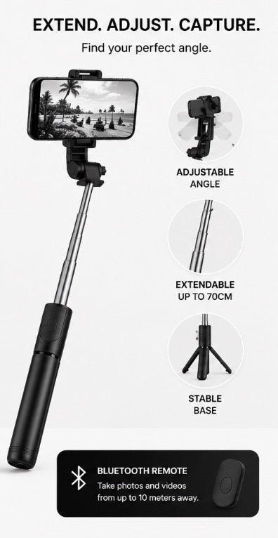 SnapPro™ Bluetooth Selfie Stick Tripod